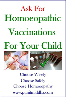 Ask for Homoeopathic vaccinations for your child!